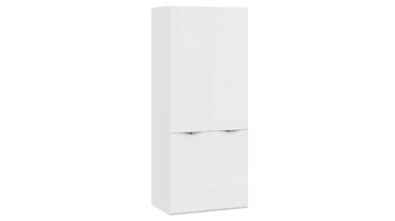 2-створчатый шкаф Глосс СМ-319.07.211 (Белый глянец/Стекло) в Ангарске