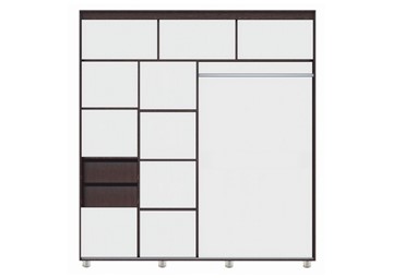Шкаф 2-х дверный Комфорт №12 2.0 с фигурными зеркалами, Ясень анкор светлый в Ангарске - предосмотр 1