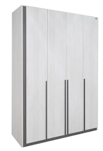 Шкаф 4х-дверный Ивару Винтер-4, винтерберг/темно-серый в Ангарске