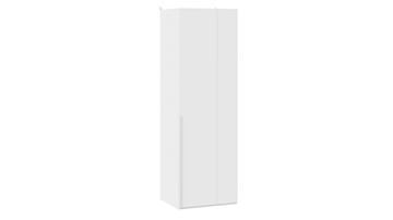 Одностворчатый угловой шкаф Порто (580) СМ-393.07.006 (Белый жемчуг/Белый софт) в Ангарске
