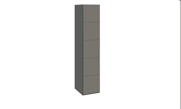 Шкаф однодверный Наоми, цвет Фон серый, Джут СМ-208.07.01 в Ангарске - изображение