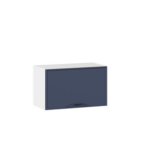 Навесной горизонтальный шкаф 600 Индиго ЛД 298.710.000.119, Белый/Тёмно-синий в Ангарске
