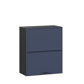 Шкаф кухонный горизонтальный 600 комбинированный Индиго ЛД 298.970.000.167, Чёрный/Тёмно-синий в Братске