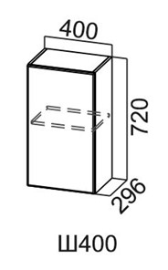 Кухонный шкаф Модус, Ш400/720, галифакс в Ангарске