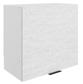 Шкаф кухонный Стоун L600 Н566 (1 дв. гл.) (белый/белая скала) в Ангарске