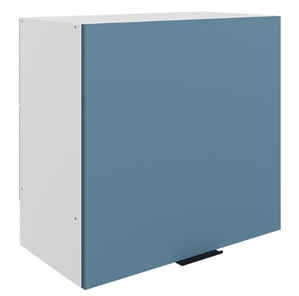 Шкаф настенный Стоун L600 Н566 (1 дв. гл.) (белый/изумруд софттач) в Ангарске