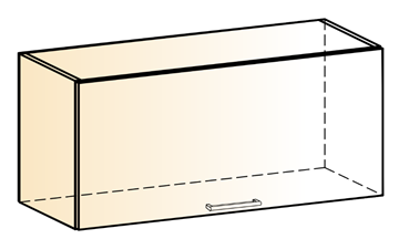Шкаф навесной Яна L800 Н360 (1 дв. гл.) в Ангарске - предосмотр