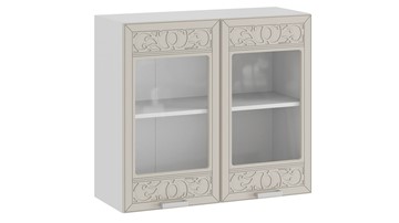 Кухонный навесной шкаф Долорес 1В8С (Белый/Крем) в Ангарске - предосмотр