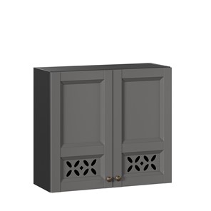 Шкаф кухонный Амели-3 800 ЛД 299.360.000.035, Черный/Оникс серый в Ангарске