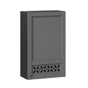 Кухонный шкаф Амели-3 высокий 600 ЛД 299.450.000.047, Черный/Оникс серый в Ангарске