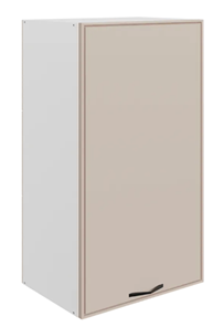 Кухонный шкаф Монако L450 Н900 (1 дв. гл.), белый/фрапучино матовый в Ангарске