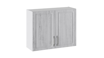 Кухонный навесной шкаф Прованс (Белый глянец/Санторини светлый) В_72-90_2ДР в Ангарске
