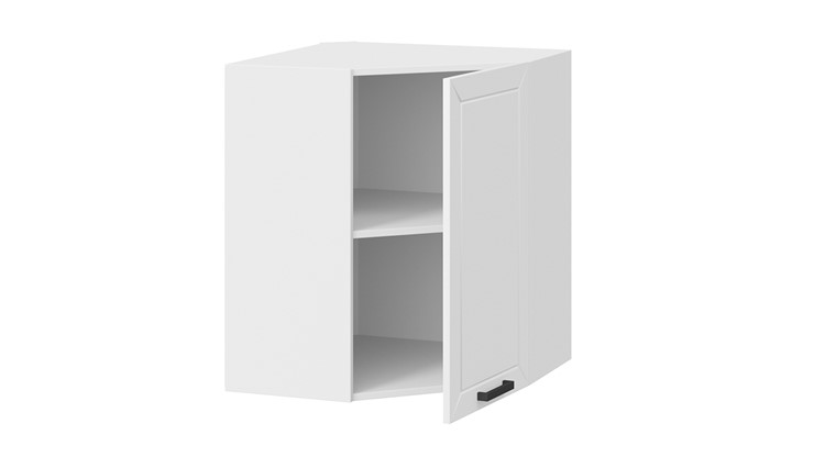 Настенный угловой шкаф Лорас 1В6У (Белый/Холст белый) в Ангарске - изображение 1