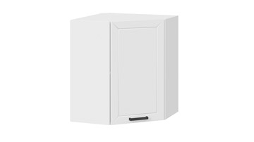 Настенный угловой шкаф Лорас 1В6У (Белый/Холст белый) в Ангарске - предосмотр