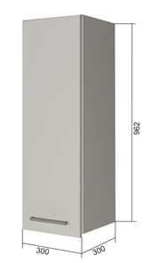 Шкаф на кухню В9 30, Серый/Антрацит в Ангарске