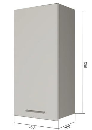 Шкаф кухонный В9 45, Бетон пайн/Антрацит в Ангарске - изображение