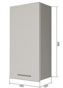 Навесной кухонный шкаф В9 45, Бетон пайн/Белый в Ангарске