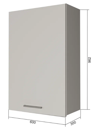 Кухонный шкаф В9 60, Бетон пайн/Антрацит в Ангарске - изображение
