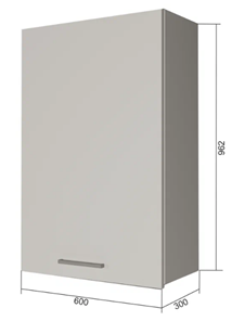 Навесной кухонный шкаф В9 60, МДФ Ель умбра/Белый в Ангарске
