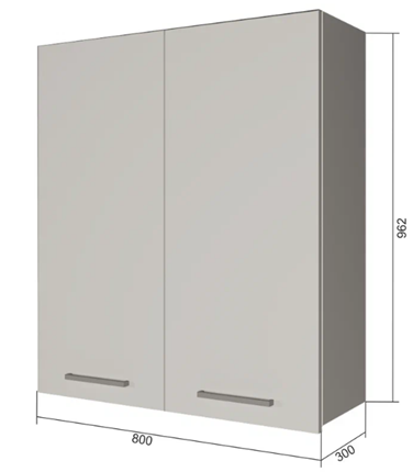 Кухонный шкаф В9 80, МДФ Софт бирюза/Белый в Ангарске - изображение