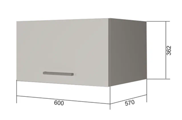 Навесной кухонный шкаф ВГ60Г, МДФ Розовый шагрень/Белый в Ангарске
