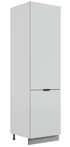 Шкаф-пенал Стоун L600 под холодильник (2 дв.гл.) (белый/лайт грей софттач) в Ангарске