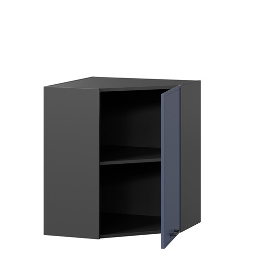 Шкаф кухонный угловой Индиго ЛД 298.610.000.158, Чёрный/Тёмно-синий в Ангарске - изображение 1