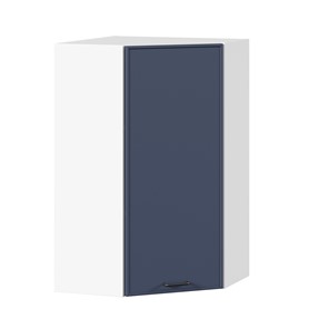 Шкаф кухонный угловой высокий Индиго ЛД 298.620.000.117, Белый/Тёмно-синий в Ангарске