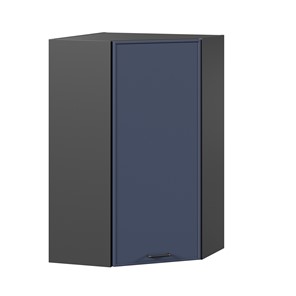 Шкаф кухонный угловой высокий Индиго ЛД 298.620.000.159, Чёрный/Тёмно-синий в Братске