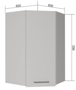 Кухонный угловой шкаф ВУ9, Бетон пайн/Антрацит в Ангарске