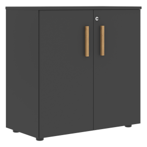 Низкий шкаф широкий с малыми дверцами FORTA Черный Графит FLC_80.1_Z__grafit.png FLC 80.1(Z) (798х404х801) в Ангарске