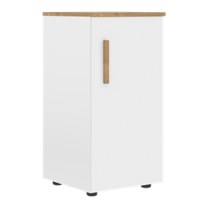 Шкаф колонна низкий с глухой правой дверью FORTA Белый-Дуб Гамильтон FLC 40.1 (R) (399х404х801) в Ангарске