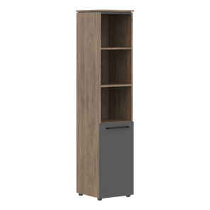 Шкаф колонна высокая с глухой малой дверью MORRIS TREND Антрацит/Кария Пальмира MHC 42.5 (429х423х1956) в Братске