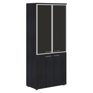 Шкаф комбинированный с дверьми в алюминиевой рамке и топом XTEN Дуб Юкон XHC 85.7  (850х410х1930) в Ангарске