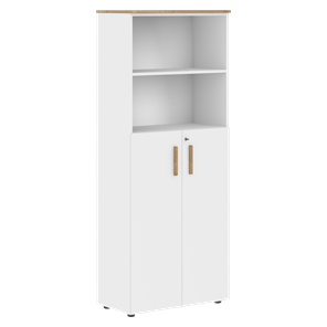 Широкий шкаф высокий FORTA Белый-Дуб Гамильтон FHC 80.6(Z) (798х404х1965) в Ангарске