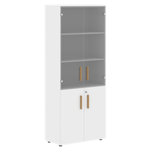 Широкий шкаф высокий FORTA Белый FHC 80.2(Z) (798х404х1965) в Ангарске