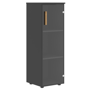 Шкаф колонна средний со стеклянной правой дверью FORTA Черный ГрафитFMC 40.2 (R) (399х404х801) в Ангарске
