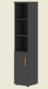 Высокий шкаф колонна с глухой малой дверью левой FORTA Черный Графит  FHC 40.5 (L) (399х404х1965) в Ангарске