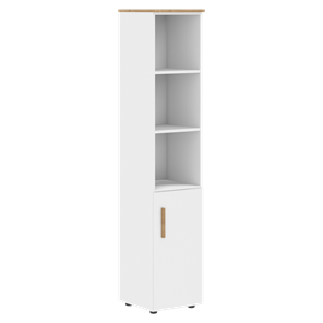 Высокий шкаф с глухой малой дверью  правой FORTA Белый-Дуб Гамильтон FHC 40.5 (R) (399х404х1965) в Ангарске