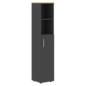 Шкаф колонна высокий с глухой средней дверью правой FORTA Графит-Дуб Гамильтон   FHC 40.6 (R) (399х404х1965) в Ангарске - предосмотр
