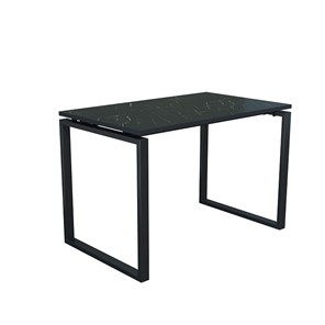 Стол для компьютера Янтарь 55.08 мрамор черный/металл черный в Ангарске