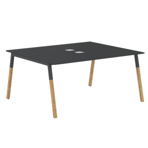 Переговорный стол FORTA Черный Графит-Черный Графит-Бук FWST 1513 (1580x1346x733) в Братске