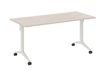 Складной мобильный стол X.M-4.7, Металл белый/Денвер светлый в Ангарске