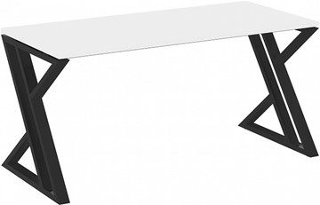 Стол на металлокаркасе Loft VR.L-SRZ-4.7, Белый Бриллиант/Черный металл в Ангарске