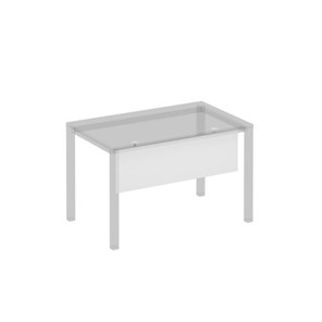 Экран стола защитный (ДСП) с кронштейнами для стола 120 на белом металлокаркасе Комфорт КФ, белый премиум (120x3.2x1.8) К.Б1 812 в Братске