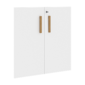 Низкие двери для шкафов с замком FORTA Белый FLD 40-2(Z) (794х18х766) в Ангарске