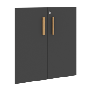 Двери для шкафов низкие с замком FORTA Черный ГрафитFLD 40-2(Z) (794х18х766) в Ангарске