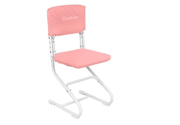 Комплект чехлов на спинку и сиденье стула СУТ.01.040-01 Розовый, Замша в Братске