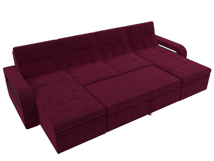 П-образный диван Лига-035 мини, Бордовый (микровельвет) в Ангарске - изображение 2