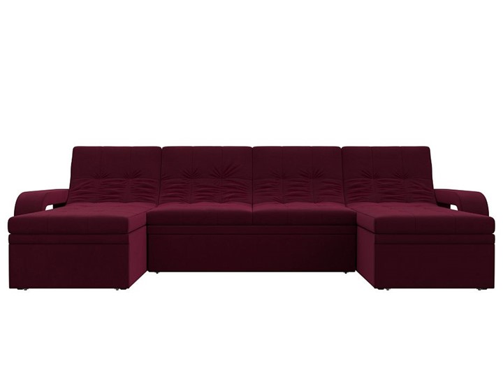 П-образный диван Лига-035 мини, Бордовый (микровельвет) в Ангарске - изображение 3